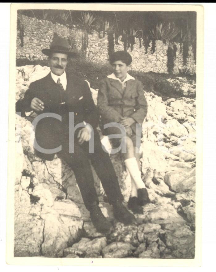 Fotografia d epoca originale 1926 NICE FRANCE Henri DANI Ã  la Grotte di LAZARET Photo 8x11 cm 1