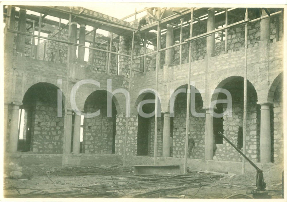 Fotografia d epoca originale 1930 ca BENGASI LIBIA Cantiere di costruzione del palazzo del Municipio Foto 1