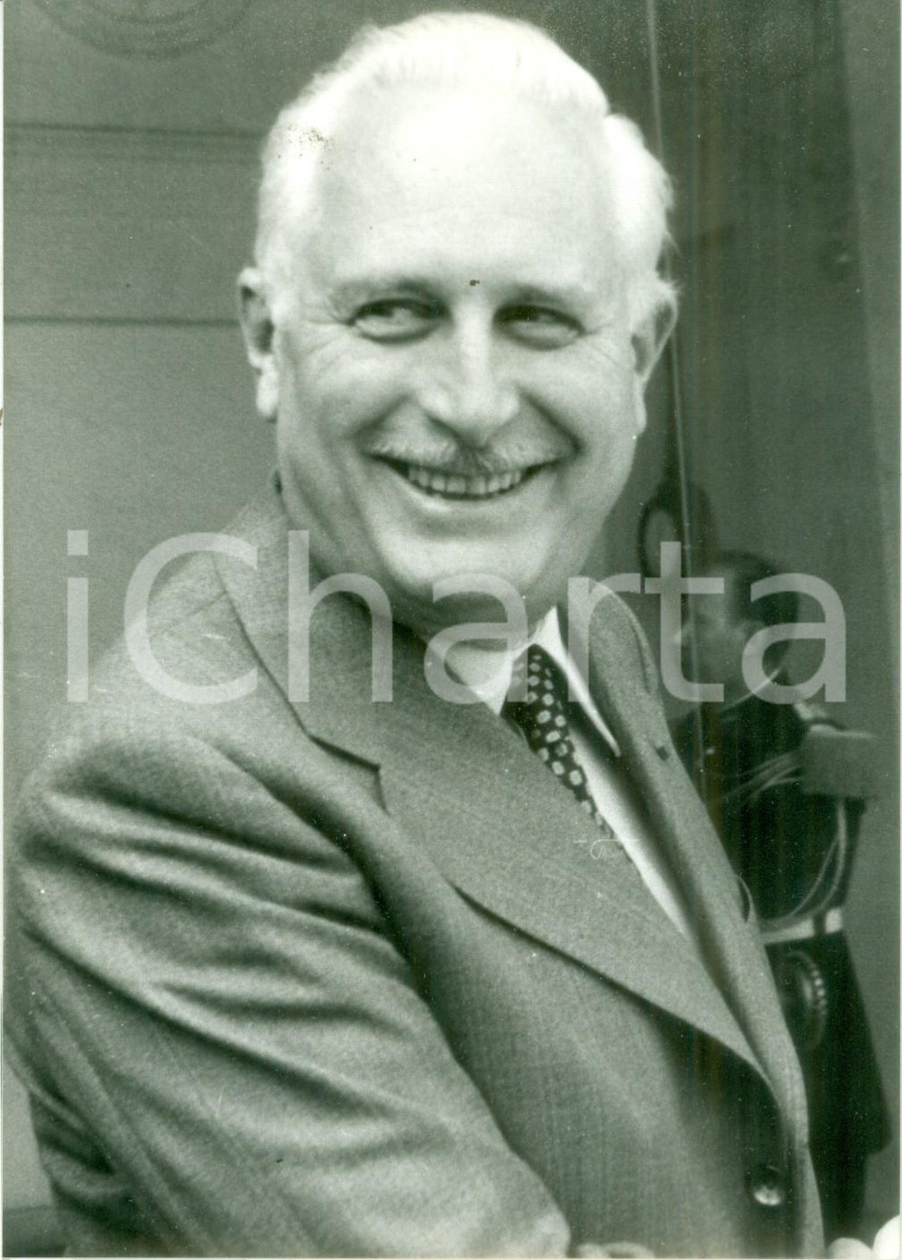 Fotografia d epoca originale 1979 PARIS Ministro AndrÃ© GIRAUD all uscita dall ELISEO Fotografia 1