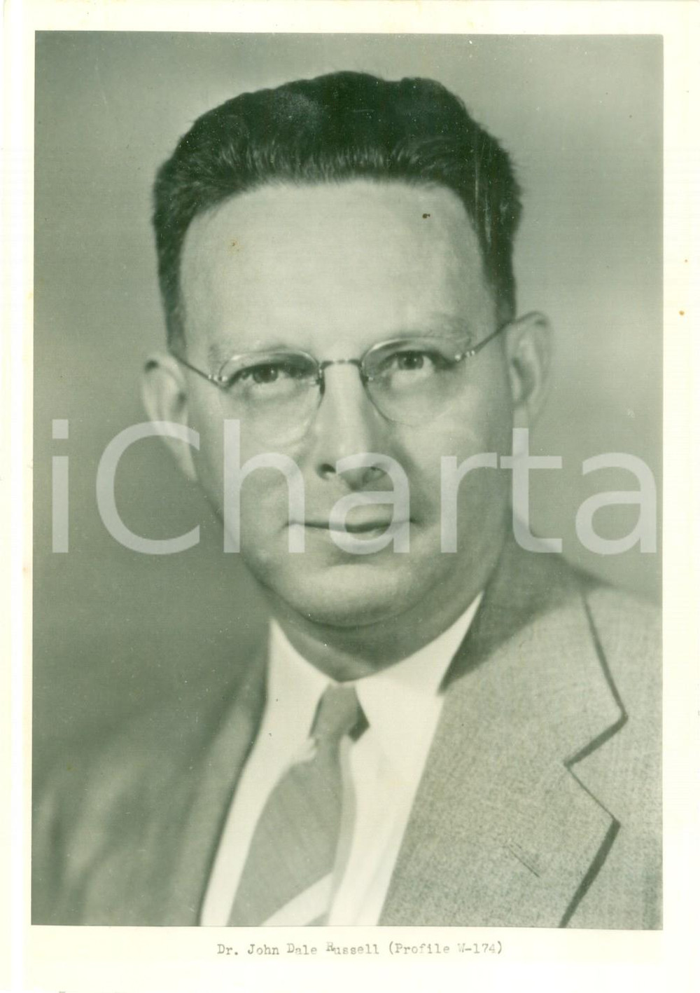 Fotografia d epoca originale 1945 ca USA Ritratto del Dr. John Dale RUSSELL Fotografia 1