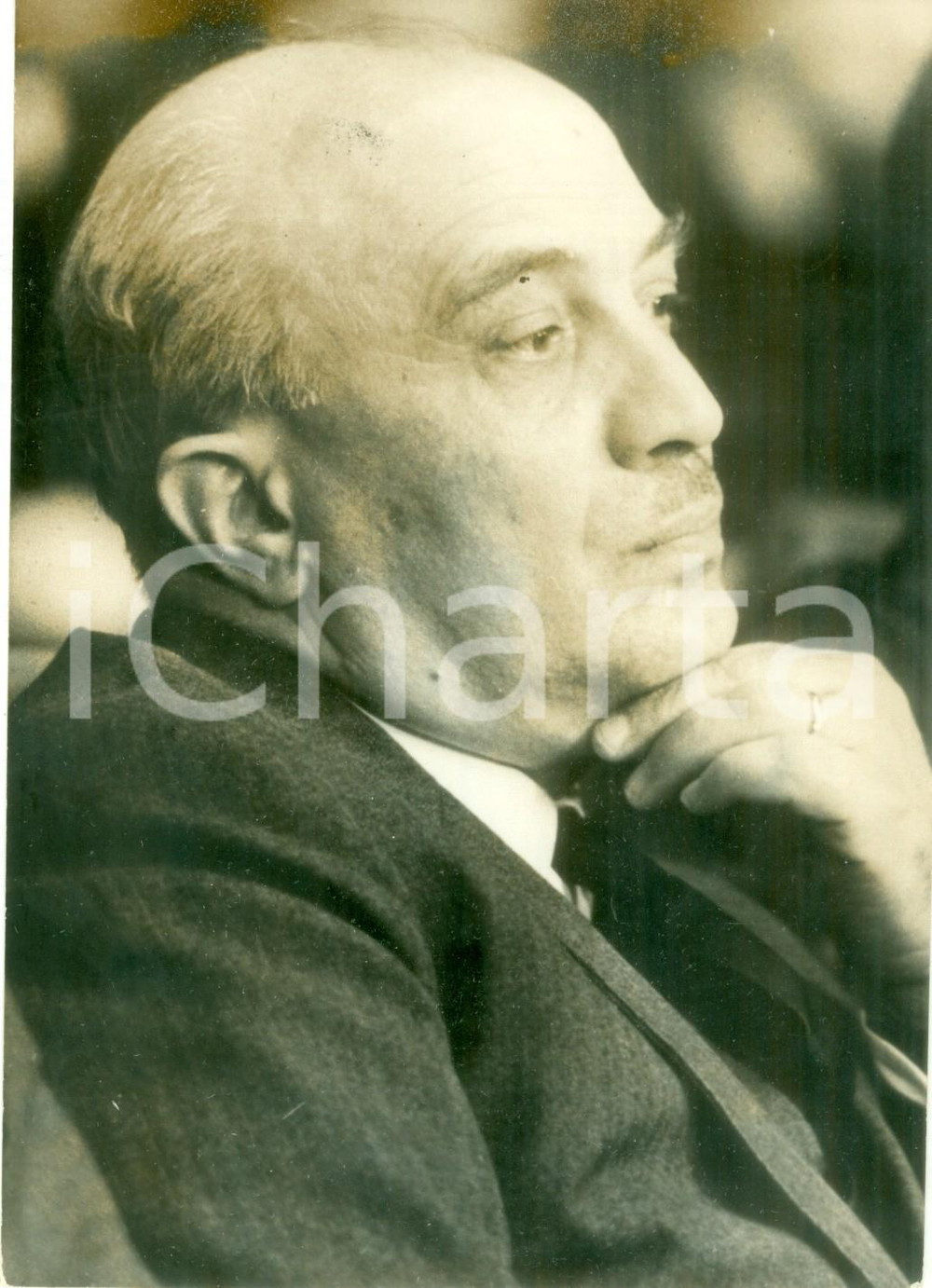 Fotografia d epoca originale 1963 ROMA Amintore FANFANI leader DC spera nella vittoria alle elezioni Foto 1