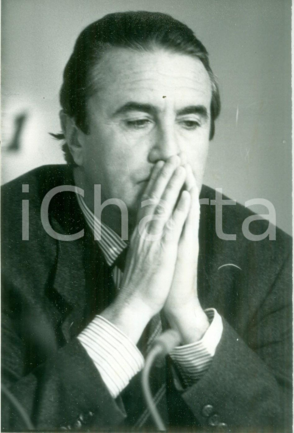 Fotografia d epoca originale 1990 PARIS Ministro JeanPierre SOISSON al Club de la Presse d EUROPE 1 Foto 1