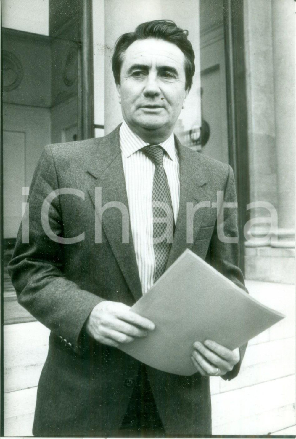 Fotografia d epoca originale 1988 PARIS JeanPierre SOISSON all ELISEO dopo Consiglio dei Ministri Fotografia 1
