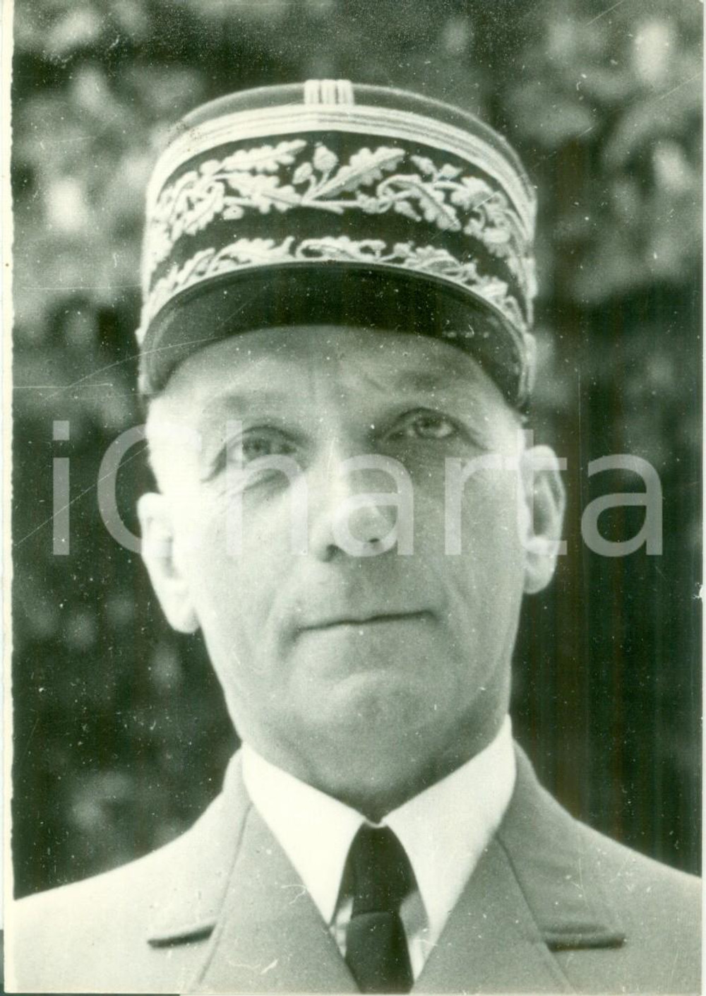 1961 PARIS Il generale Jean OLIÃ‰ capo di Stato Maggiore della Difesa *Fotografia DIMENSIONI: cm 10 x 15CONDIZIONI: FAIR    originale e autentica 1