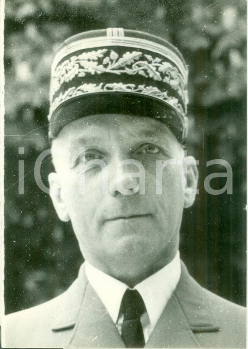 Fotografia d epoca originale 1961 PARIS Il generale Jean OLIÃ‰ capo di Stato Maggiore della Difesa Fotografia 1