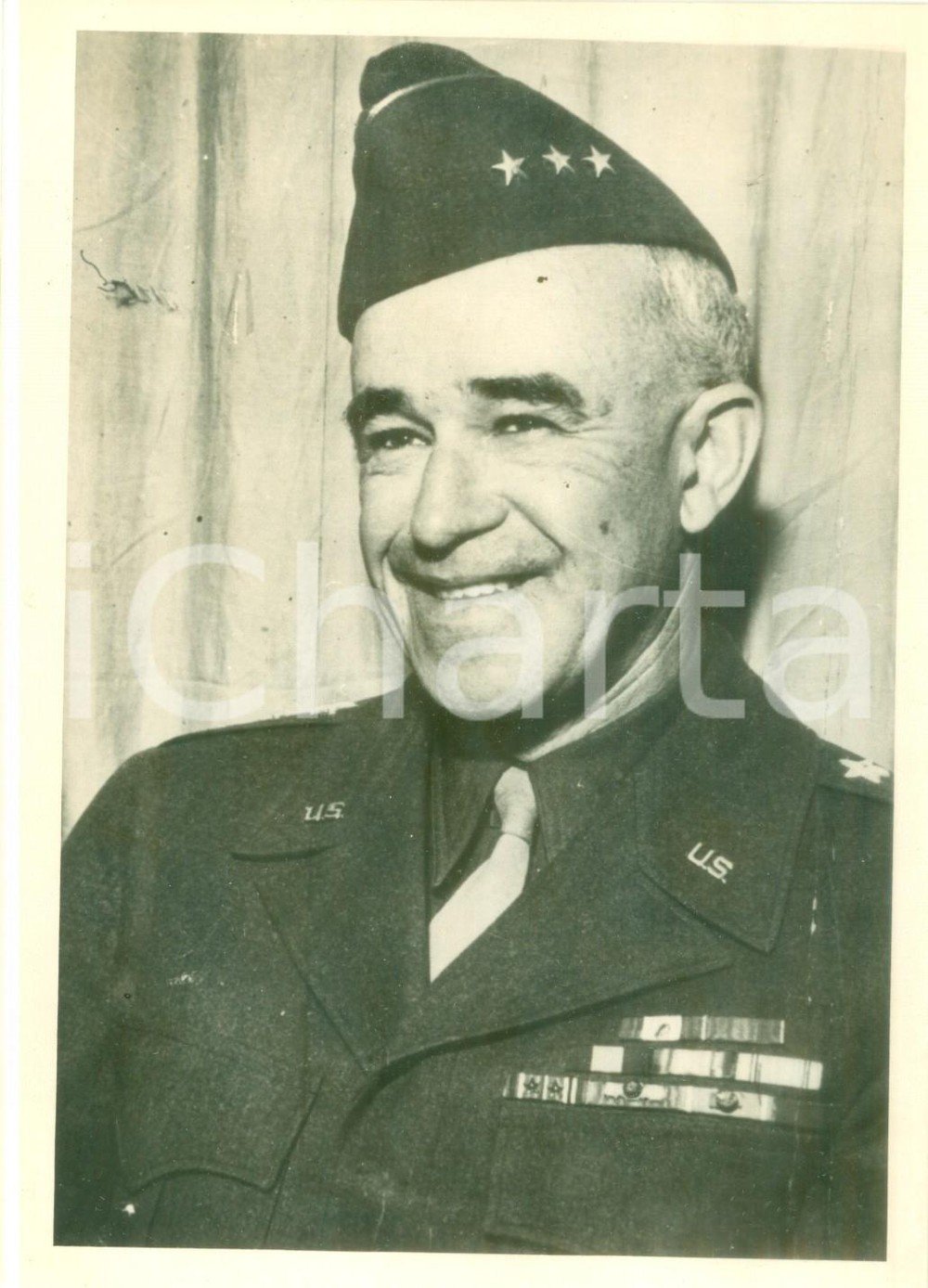 Fotografia d epoca originale 1970 ca USA Ritratto del generale Omar BRADLEY in divisa Fotografia 1