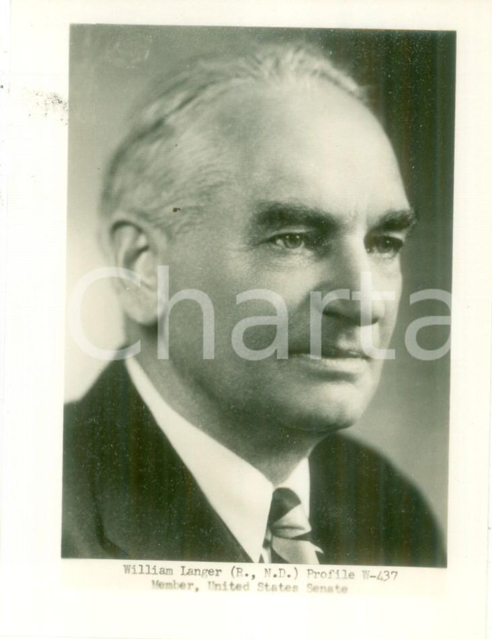 Fotografia d epoca originale 1945 ca USA William LANGER Member of the United States Senate Fotografia 1