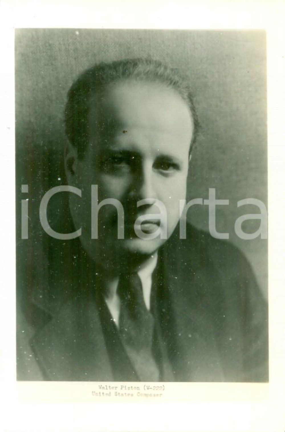 Fotografia d epoca originale 1945 ca USA Walter PISTON compositore e musicista Fotografia 1