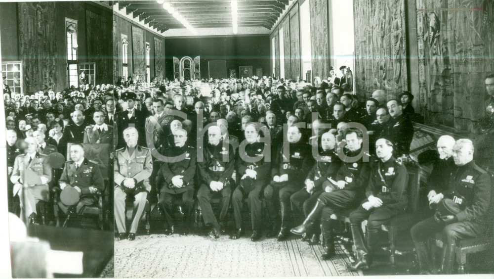 Fotografia d epoca originale 1938 MILANO Duca di BERGAMO Alberto PARIANI alla Scuola Militare Fotografia 1