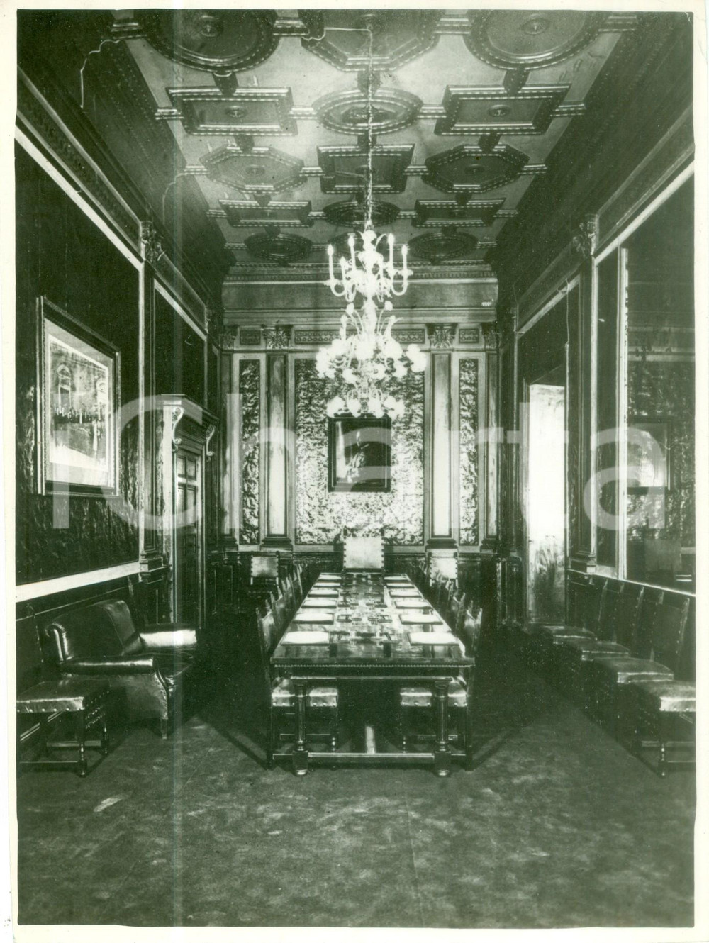 Fotografia d epoca originale 1935 ca ROMA L interno della Sala del Consiglio Fotografia 1