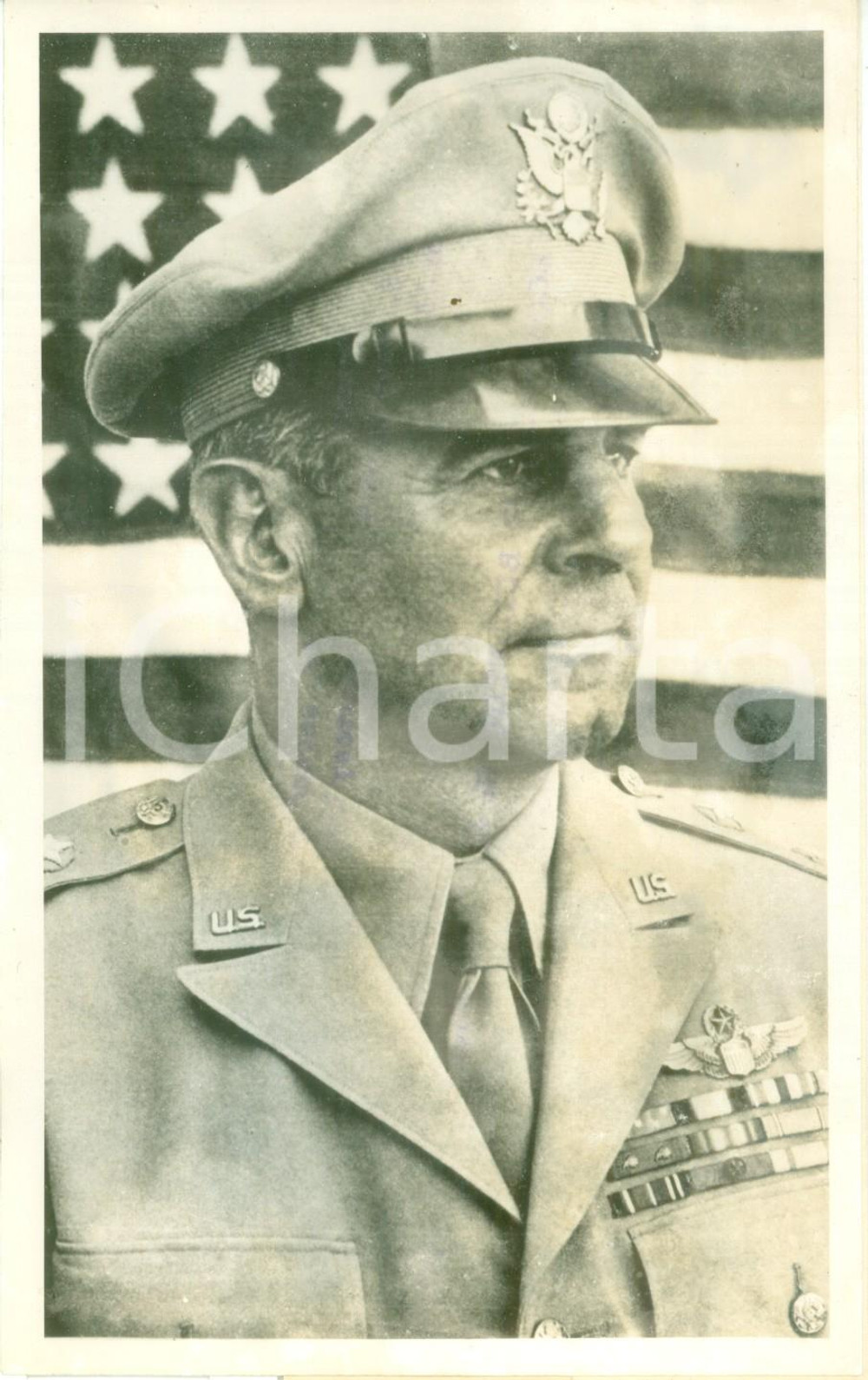 Fotografia d epoca originale 1945 USA Generale James Harold DOOLITTLE in divisa Fotografia 1