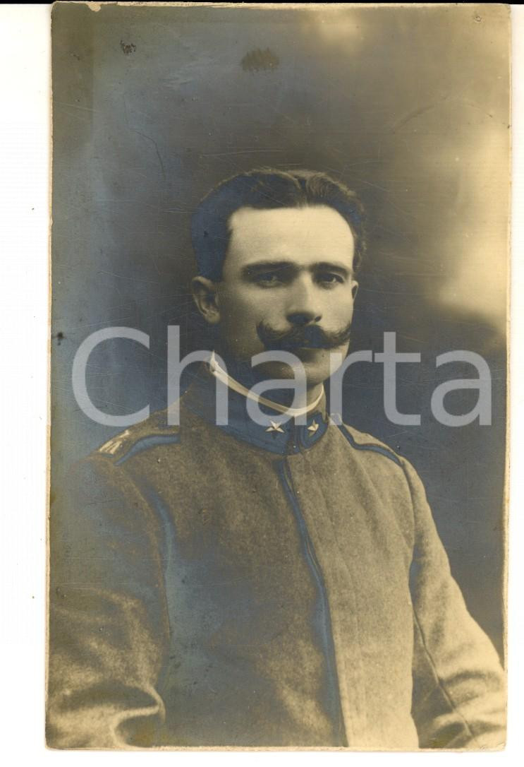 Fotografia d epoca originale 1917 PAVIA WWI Ritratto autiere Eliseo mostrine PA PARCO AUTOMOBILISTICO Foto FP 1