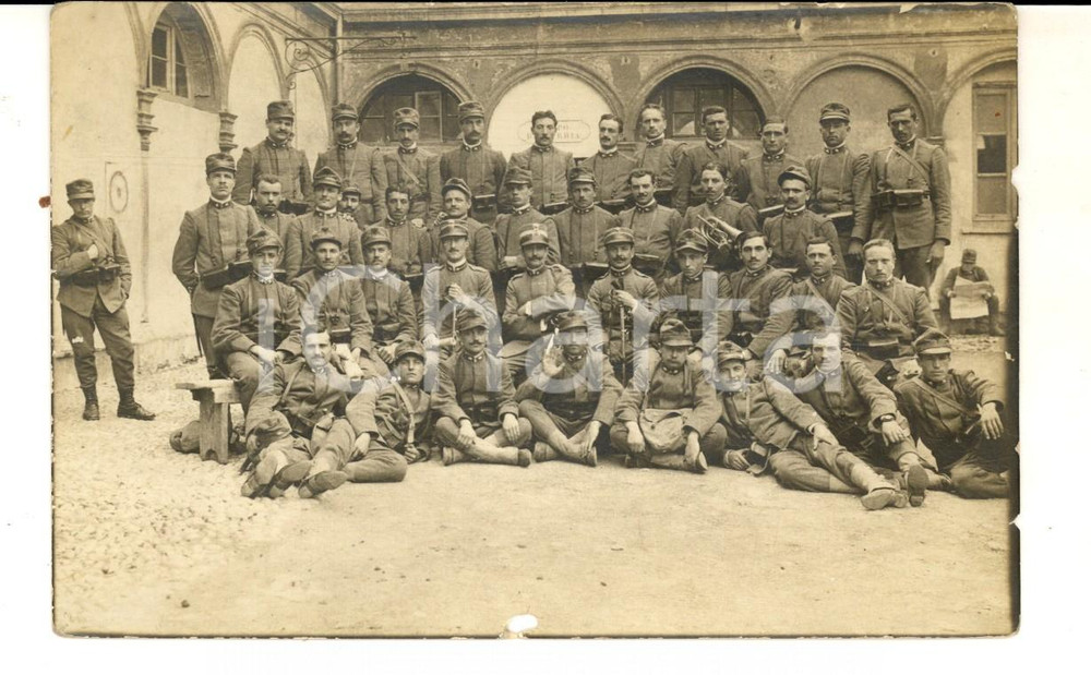 Fotografia d epoca originale 1920 ca REGIO ESERCITO Reparto del 7Â° Reggimento Fanteria CUNEO Foto 15x9 1