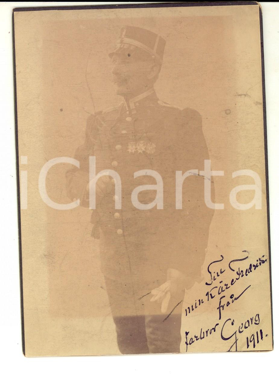 Fotografia d epoca originale 1911 GOTEBORG Portrair of a Svedish officer Photo A. KARNELL 11x15 cm 1