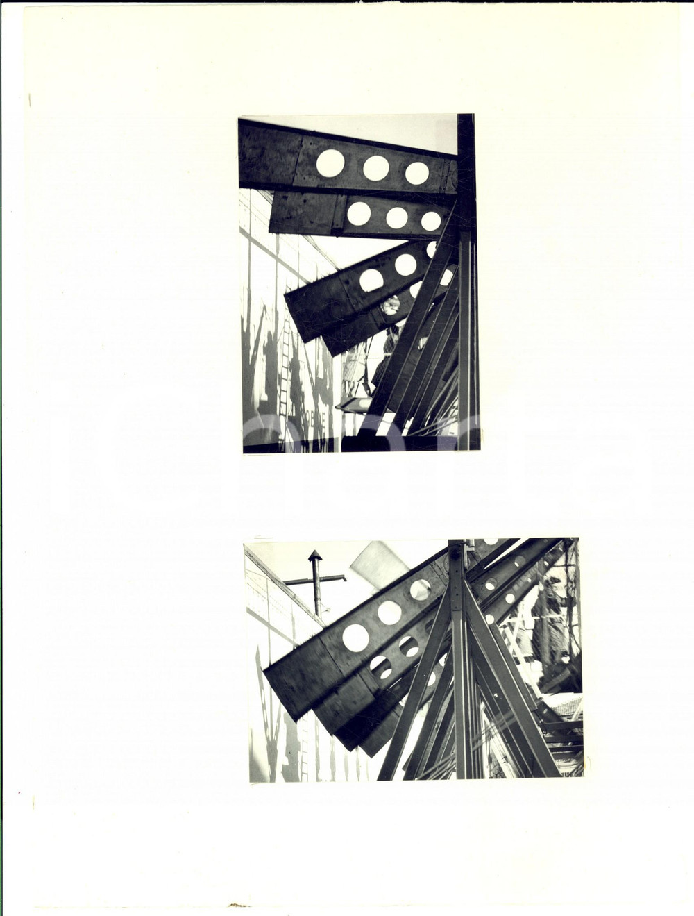 Fotografia d epoca originale 1957 MILANO FIERA Giochi di ombre tra i padiglioni Lotto 2 foto ARTISTICHE 7x10 1