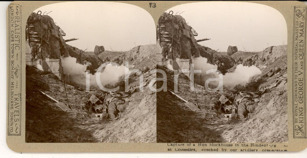 Fotografia d epoca originale 1918 WW1 THE GREAT WAR CROISILLES Capture of a German blockhouse Photo nÂ°73 1