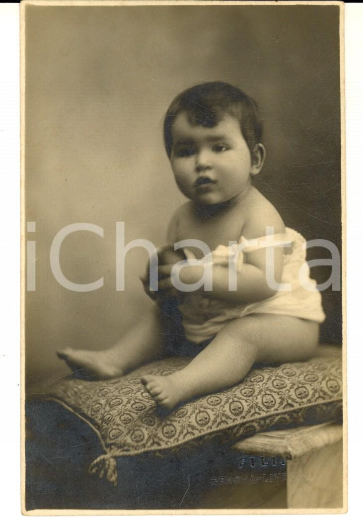 Fotografia d epoca originale 1920 ca GENOVA Ritratto di Maria Violante PELLETTA a 11 mesi Foto FILIPPI 1