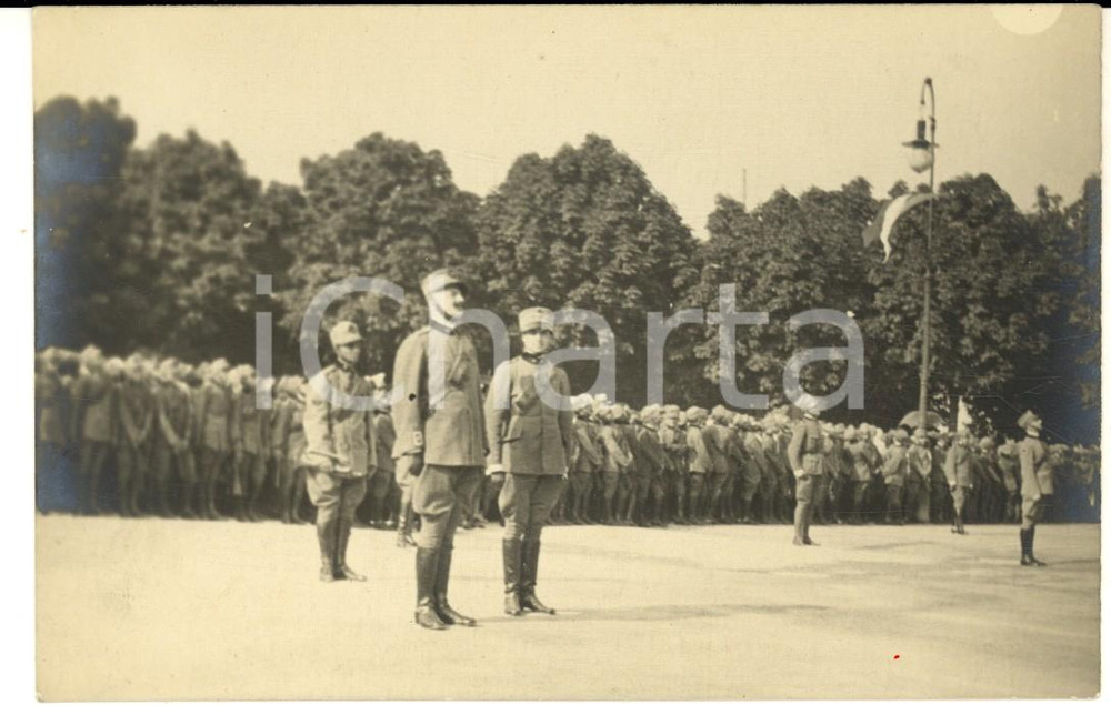Fotografia d epoca originale 1940 ca MILANO Parco Sempione  Una cerimonia militare Foto cartolina 1
