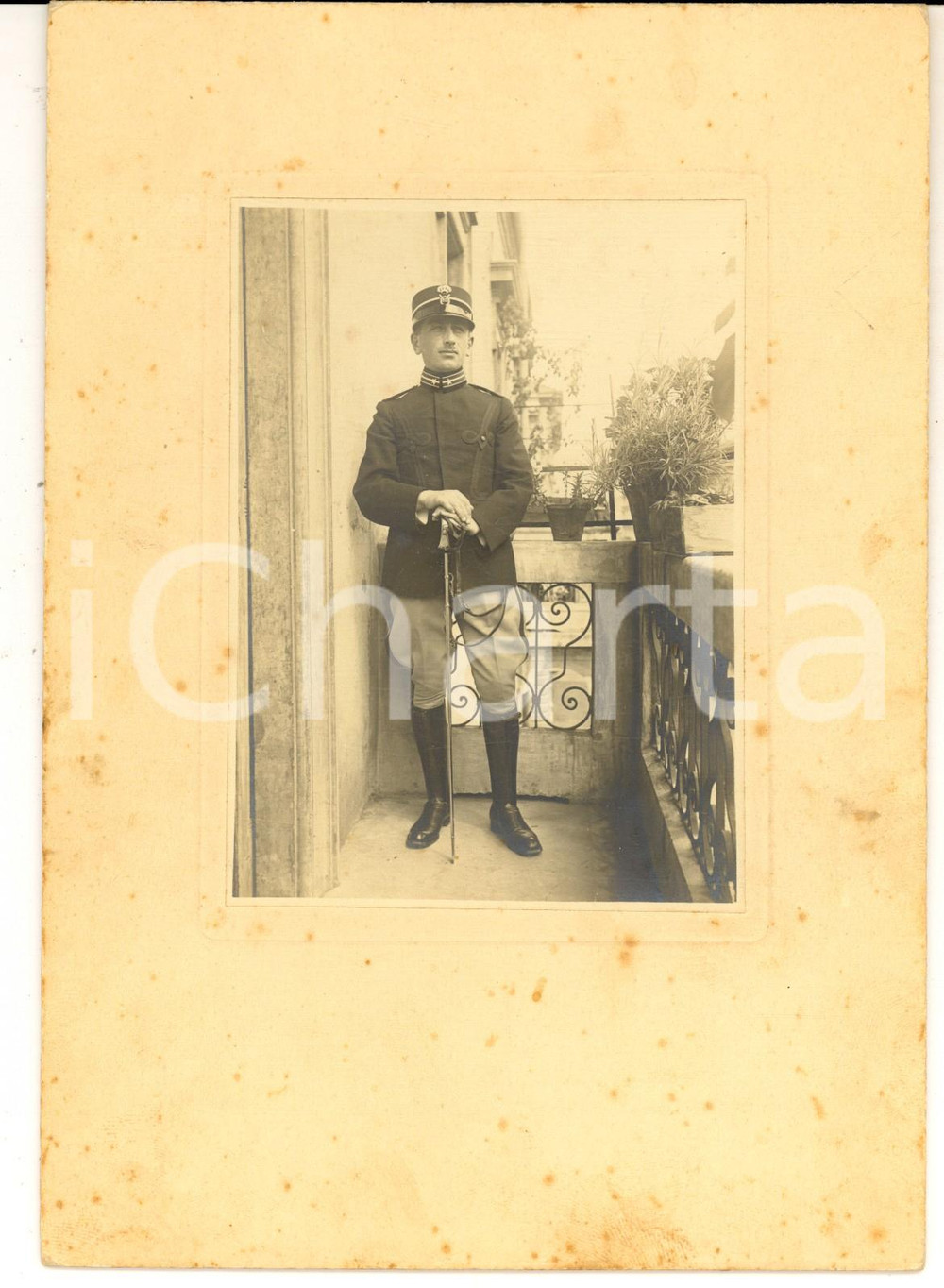 1915 MILANO Ritratto di ufficiale del 65° Fanteria - Famiglia ZANONI *Foto 14x20