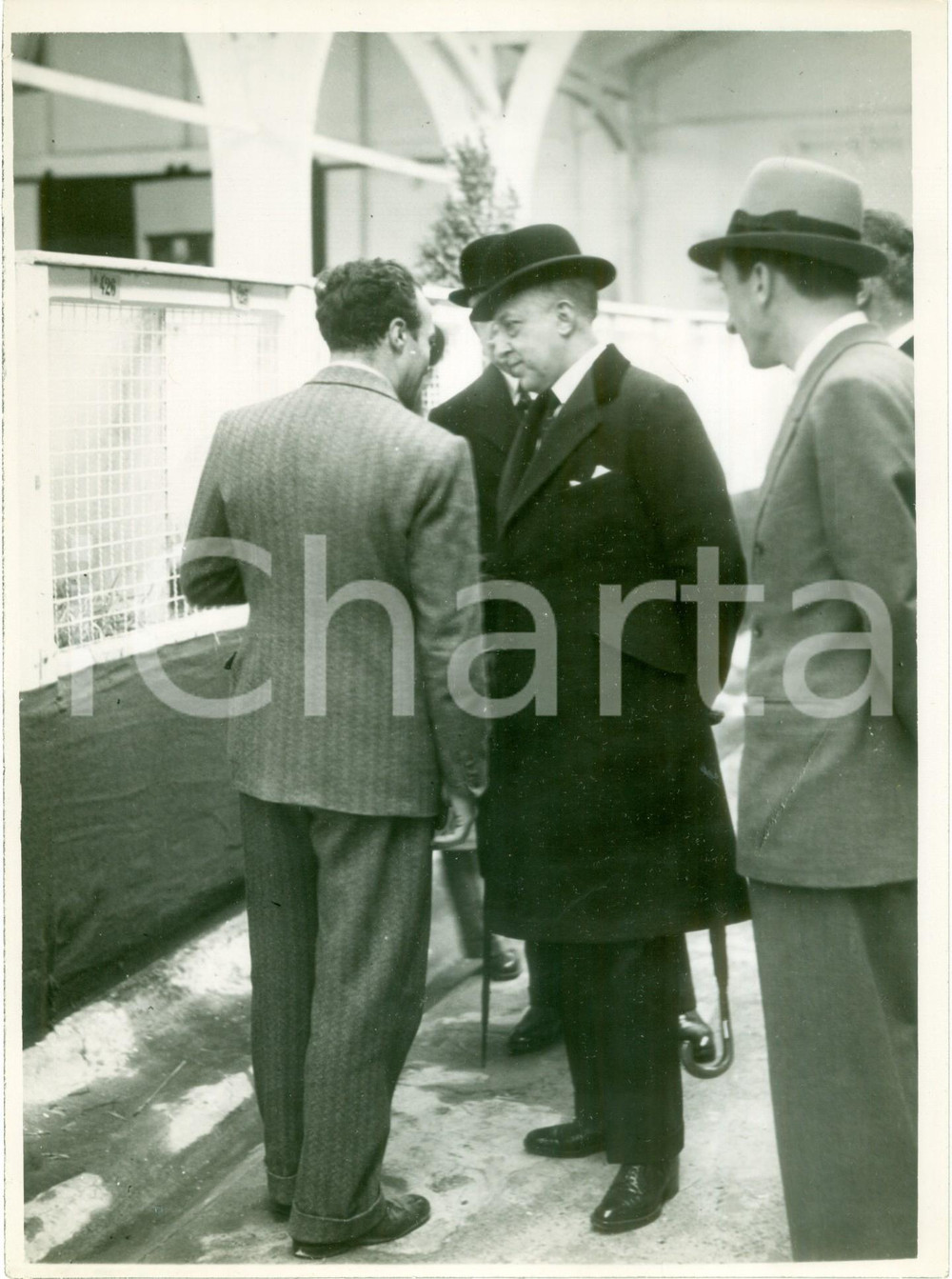 Fotografia d epoca originale 1935 MILANO Conte di TORINO visita padiglione zootecnia alla FIERA CAMPIONARIA 1
