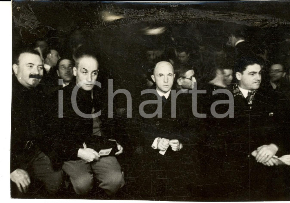 Fotografia d epoca originale 1938 MILANO Duca di BERGAMO all incontro di boxe ORLANDIRABAK Foto 17x12 1