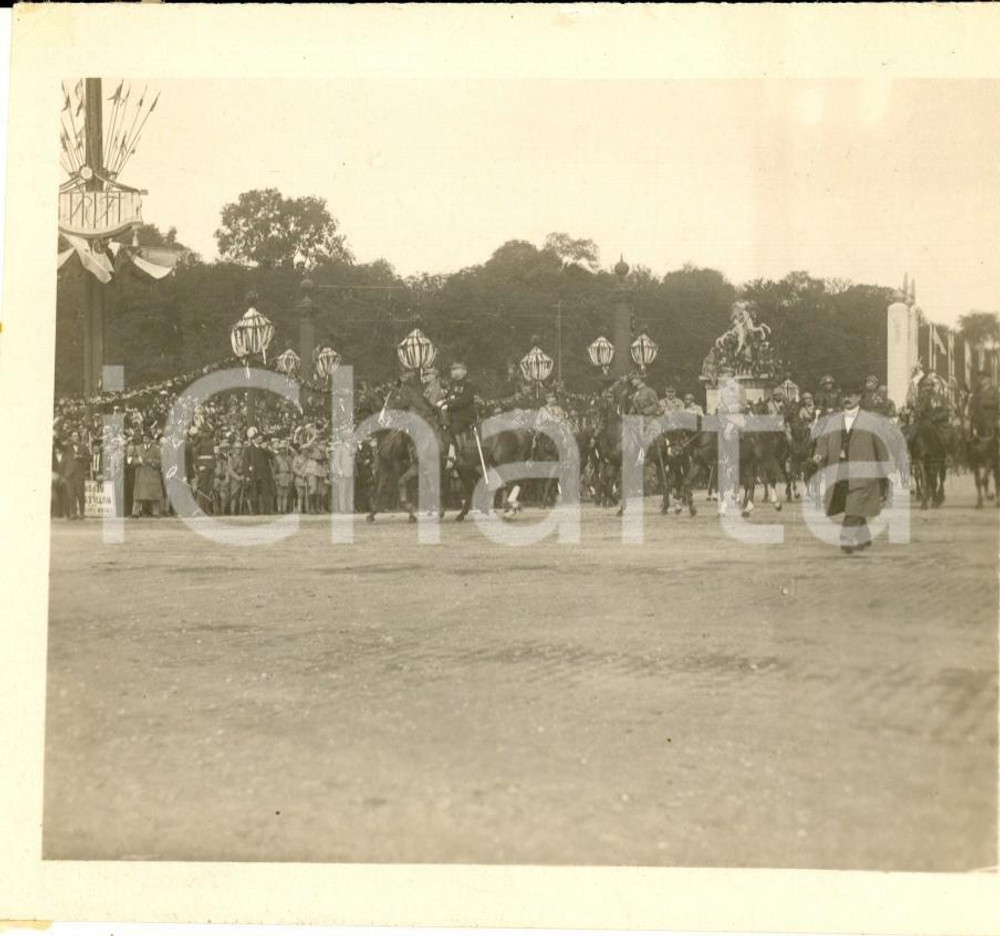 Fotografia d epoca originale 1919 PARIS FÃªtes de la Victoire  Parata a cavallo Fotografia 12x11 cm 1