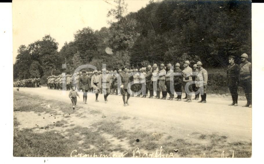 Fotografia d epoca originale 1915 ca WW1 FRANCE Groupement BARTHEZ avec un enfant Photo 11x7 cm 1