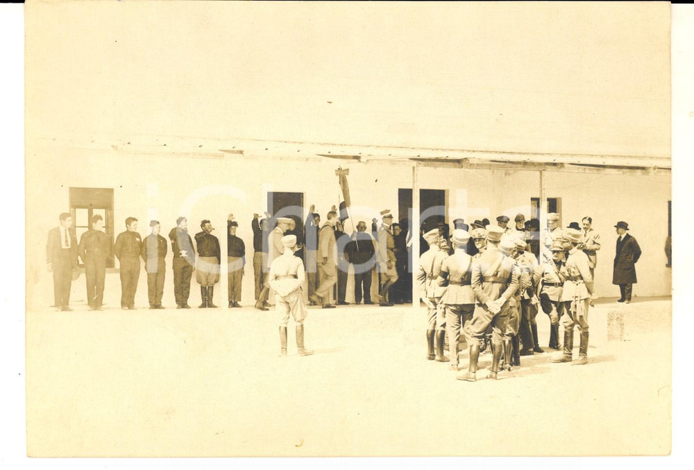 Fotografia d epoca originale 1928 SIRTE LIBIA Militanti all inaugurazione delle nuova sede PNF Foto 17x11 1