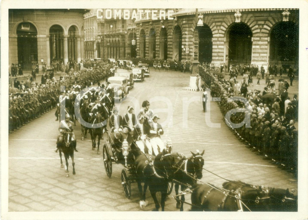 Fotografia d epoca originale 1938 GENOVA Corteo di insediamento arcivescovo Pietro BOETTO Fotografia 1