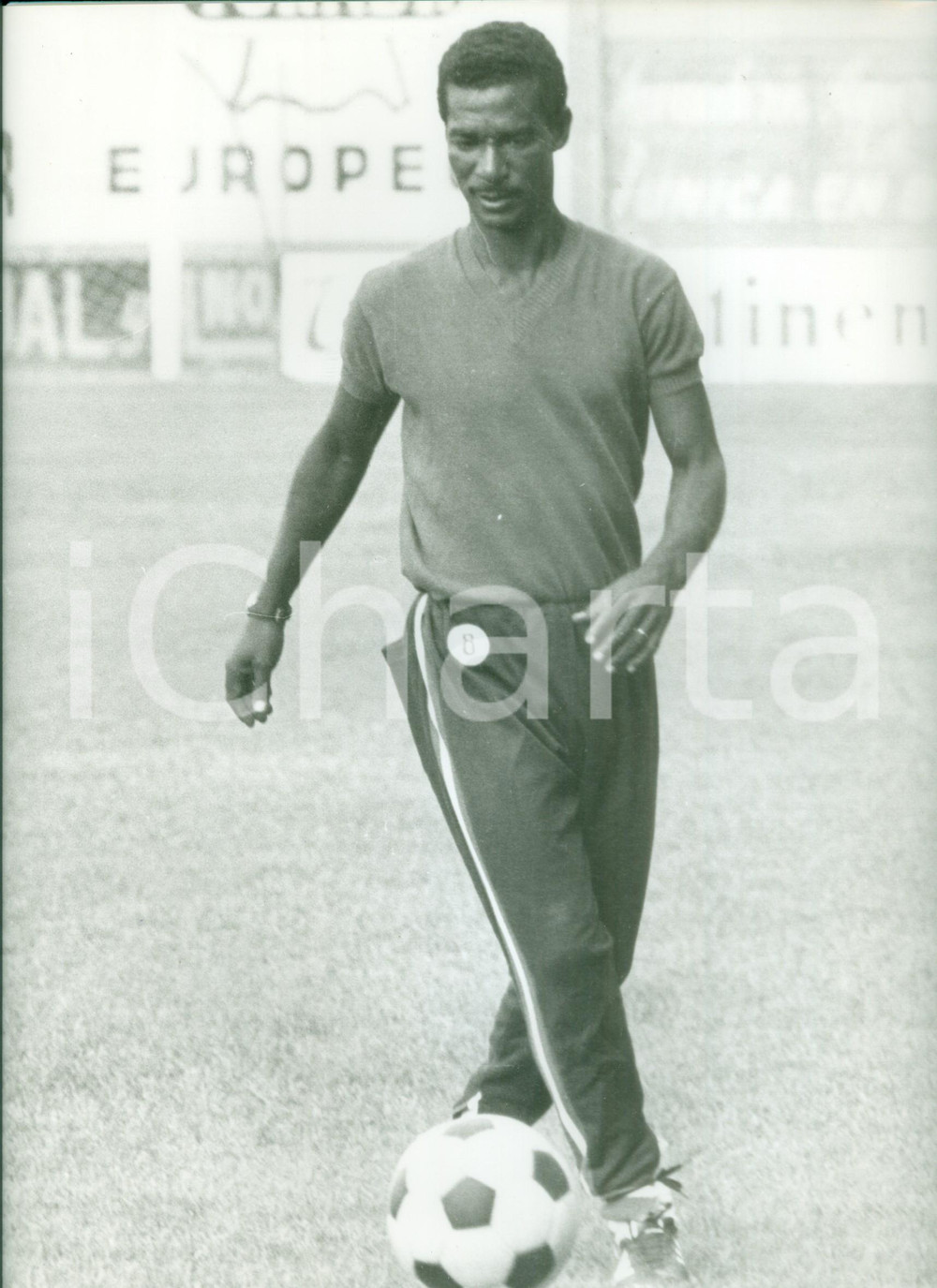 Fotografia d epoca originale 1978 BRASILE Calcio MONDIALI Valdir PEREIRA Detto DIDI Principe Etiope si allena 1