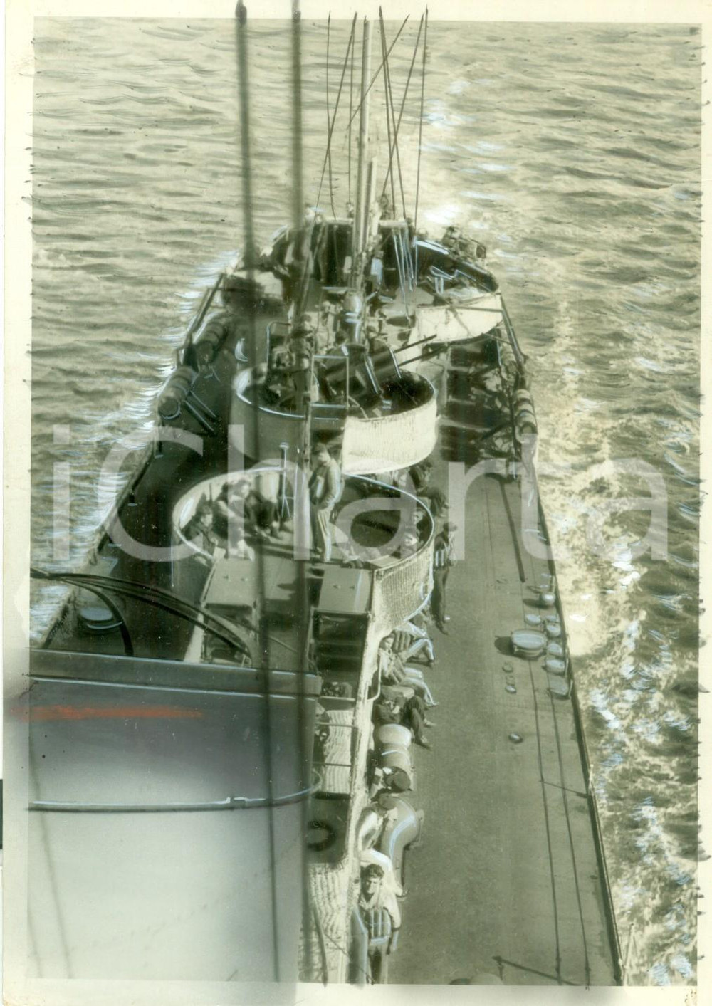 Fotografia d epoca originale 1942 GUERRA NAVALE WW2 Torpediniere italiane in crociera antisommergibile +FOTO 1