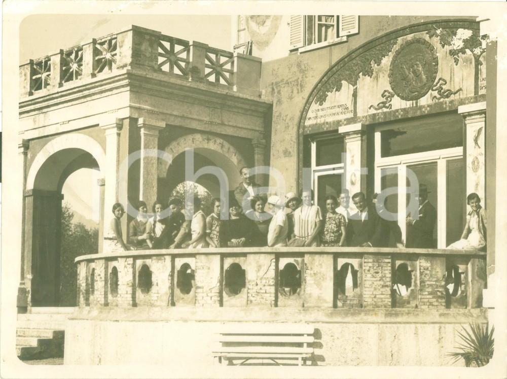 Fotografia d epoca originale 1928 MALCESINE VR Conferenza della Pace all Hotel VAL DI SOGNO Fotografia 1