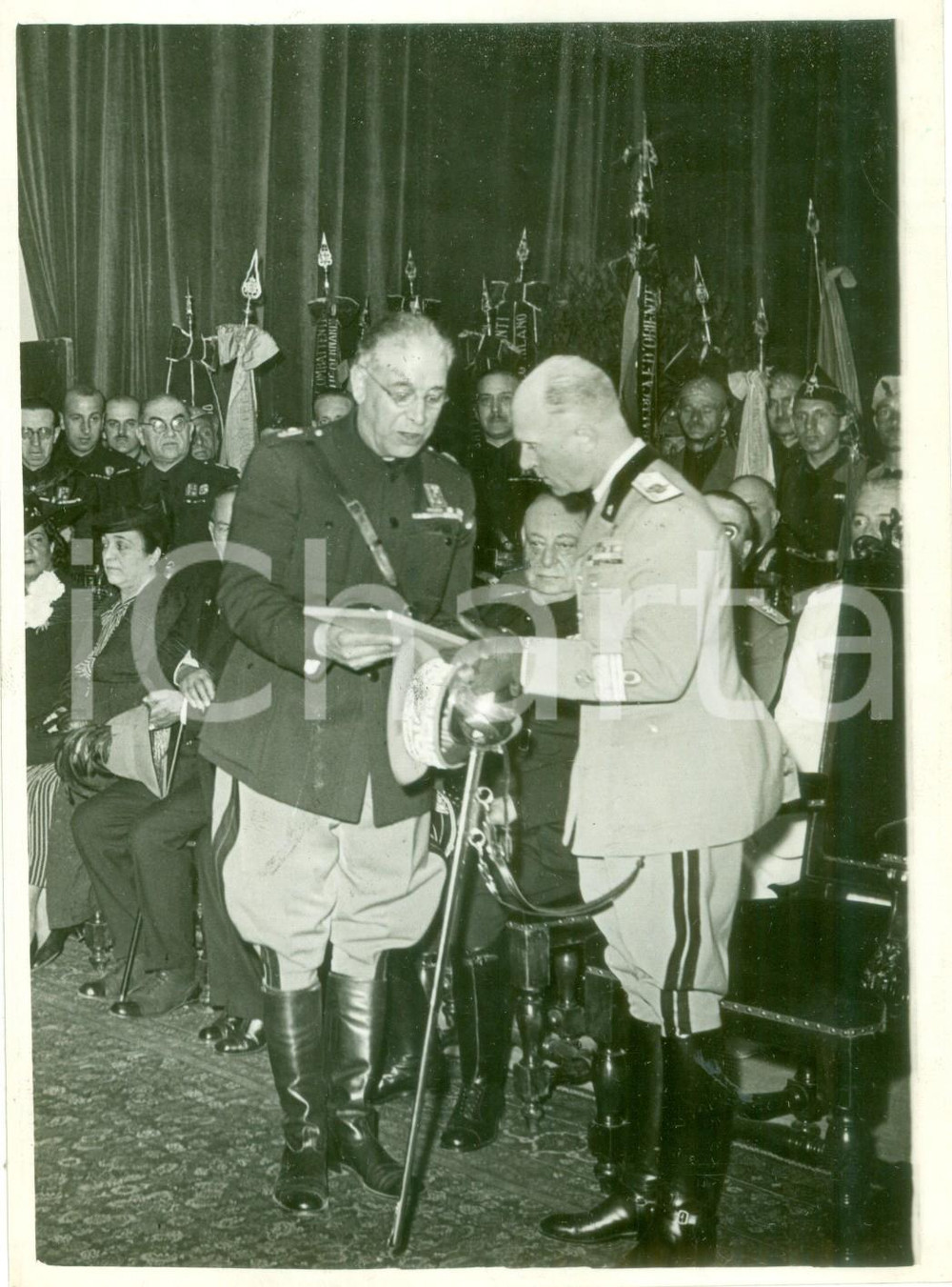 Fotografia d epoca originale 1939 MILANO Reduci dell AFRICA ORIENTALE celebrano cinquantenario del sodalizio 1
