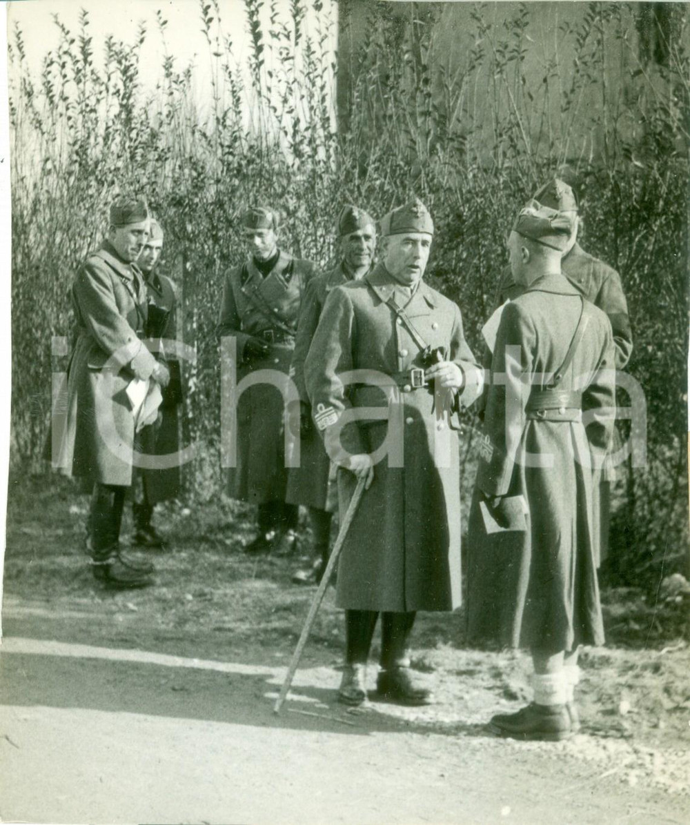 Fotografia d epoca originale 1938 MILANO VIGENTINO Generale GRASSI durante una manovra militare Fotografia 1
