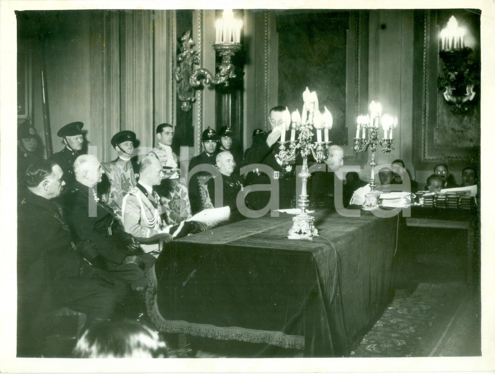 Fotografia d epoca originale 1936 MILANO Consegna delle decorazioni al Valor Civile a Palazzo MARINO Foto 1