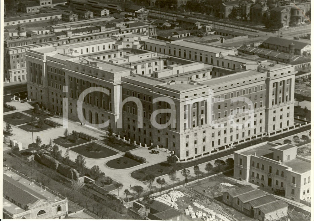 Fotografia d epoca originale 1930 circa ROMA Veduta aerea del Ministero dell AERONAUTICA Fotografia 1