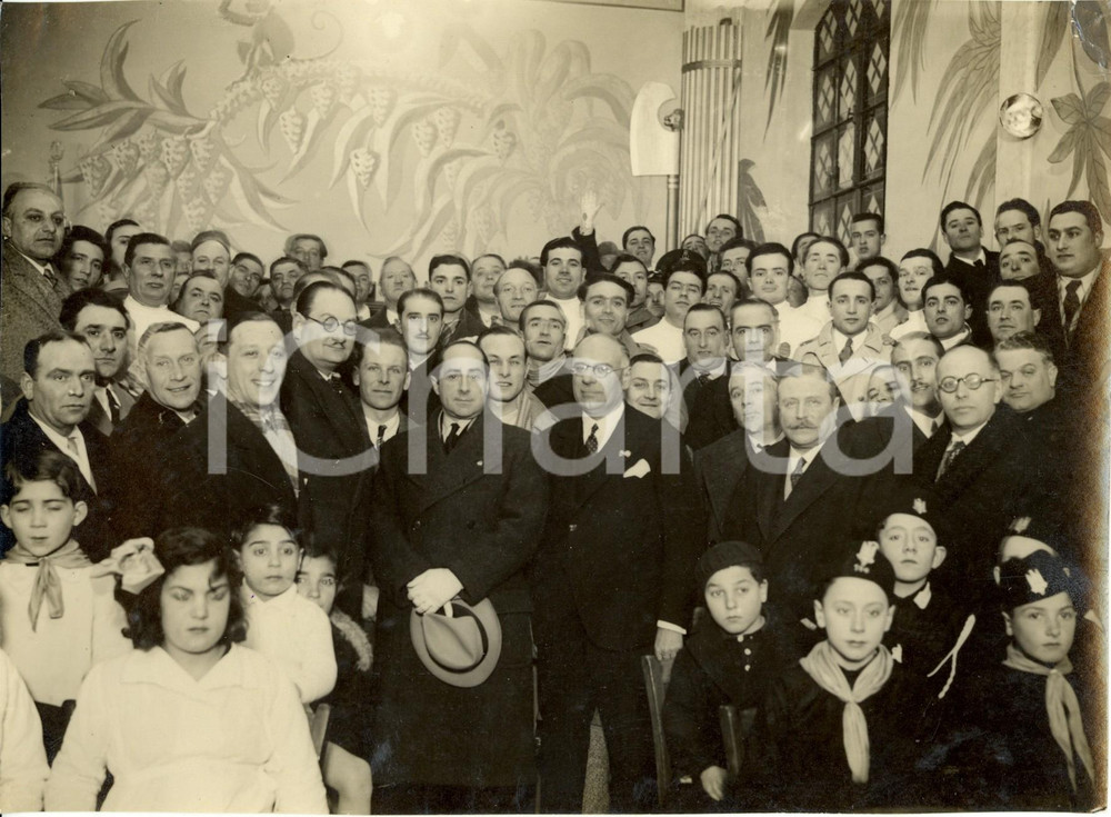 Fotografia d epoca originale 1932 ROMA Achille STARACE inaugura teatro DOPOLAVORO Azienda TRAMVAI e AUTOBUS 1