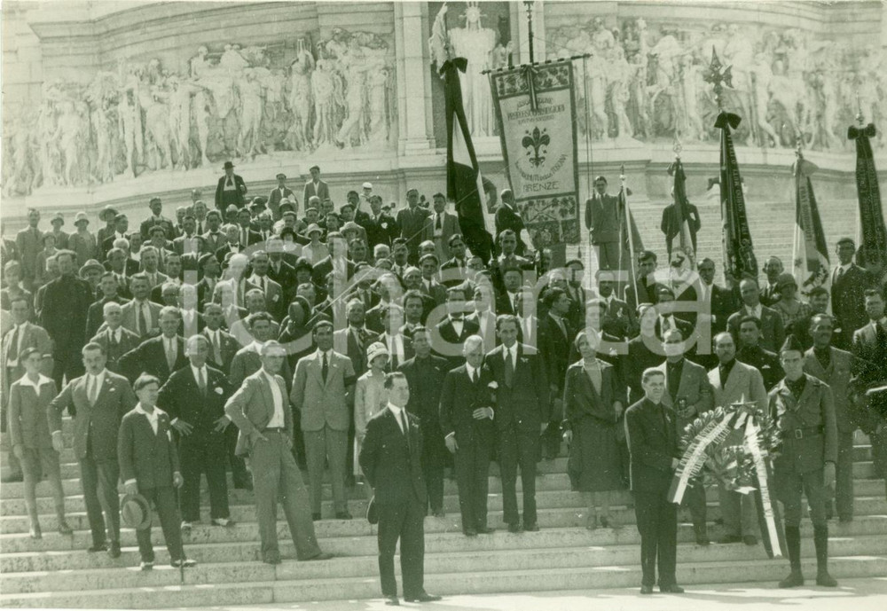 Fotografia d epoca originale 1935 ca ROMA Associazione FRANCESCO MANGIONI fra sordomuti TOSCANA Milite Ignoto 1