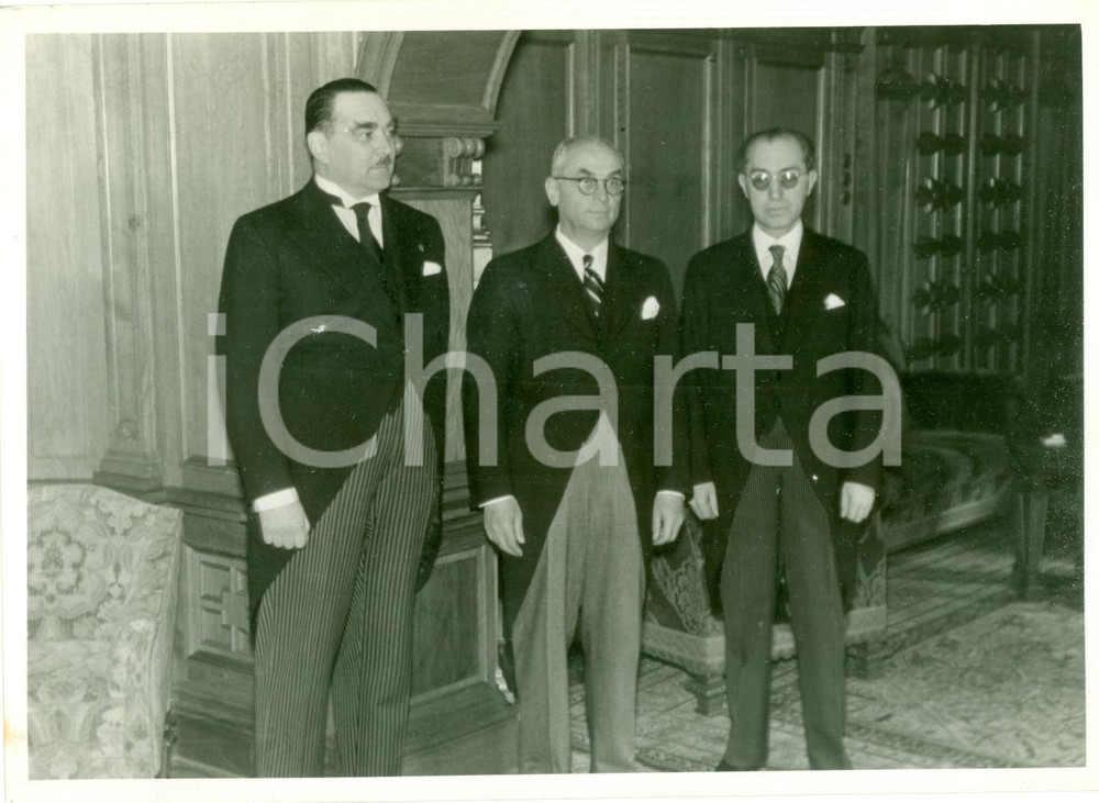 Fotografia d epoca originale 1938 BELGRADO Milan STOJADINOVIC Rustu ARAS Djelal BAJAR Fotografia 1