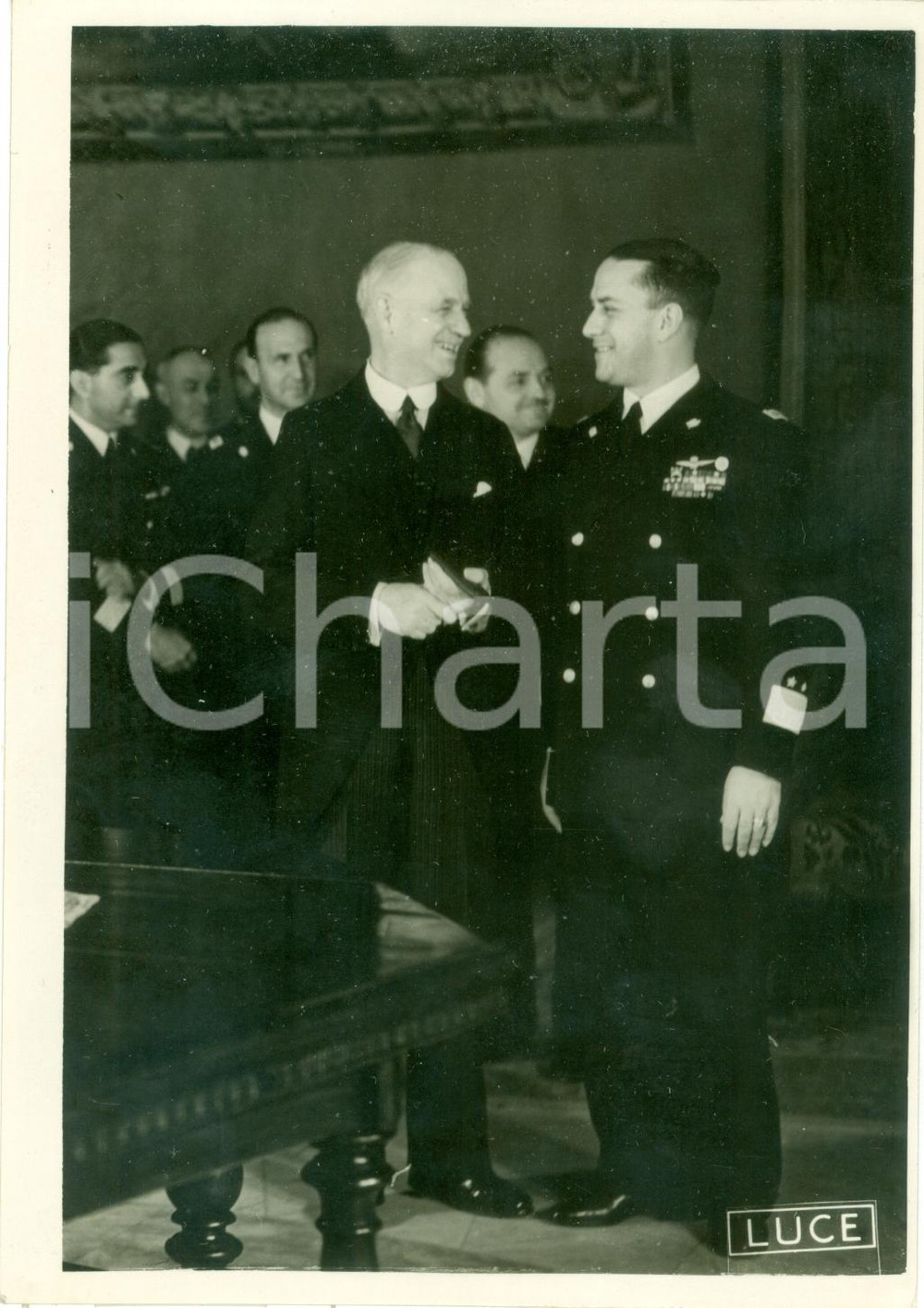 Fotografia d epoca originale 1938 ROMA Galeazzo CIANO Eric DRUMMOND Duca di PERTH  Accordi italoinglesi 1 1