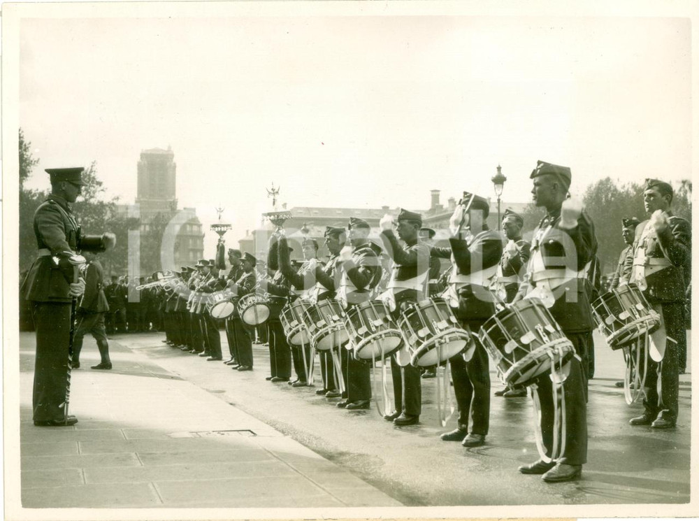 Fotografia d epoca originale 1938 PARIS Banda musicale ex combattenti BELGIO all Hotel de Ville Fotografia 1