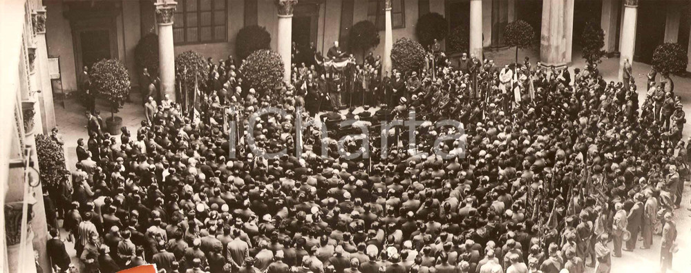 1932 MILANO Arturo MARPICATI celebra Intervento all'Università Fotografia DOPPIA