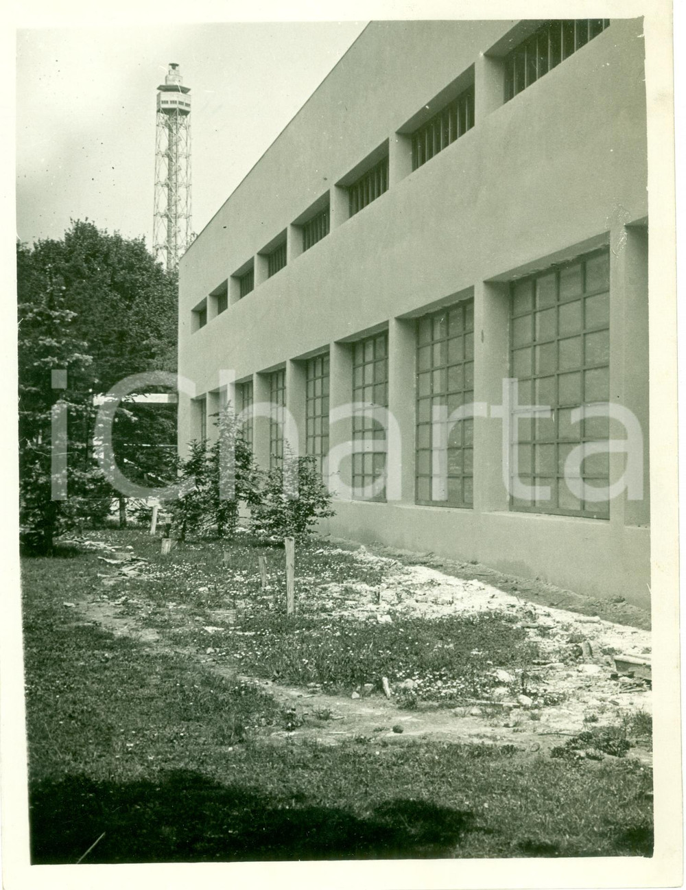 Fotografia d epoca originale 1936 MILANO Nuovi edifici per la TRIENNALE e Torre LITTORIA Fotografia 1