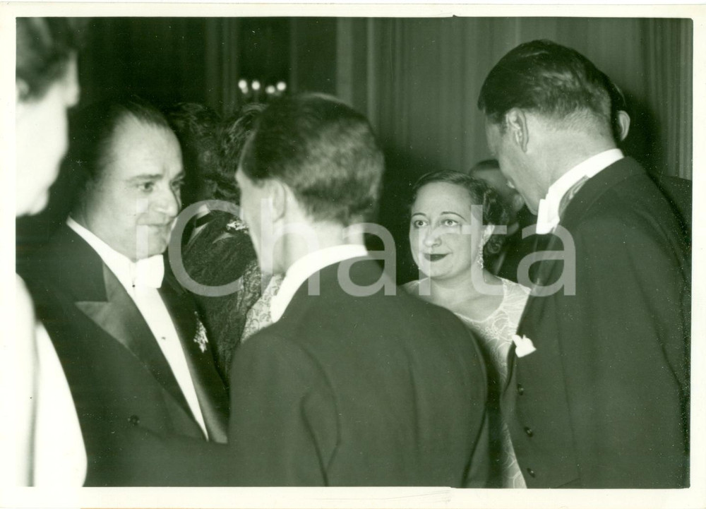 Fotografia d epoca originale 1937 BERLIN Beniamino GIGLI Ebe STIGNANI con Joseph GOEBBELS TournÃ©e AIDA Foto 1