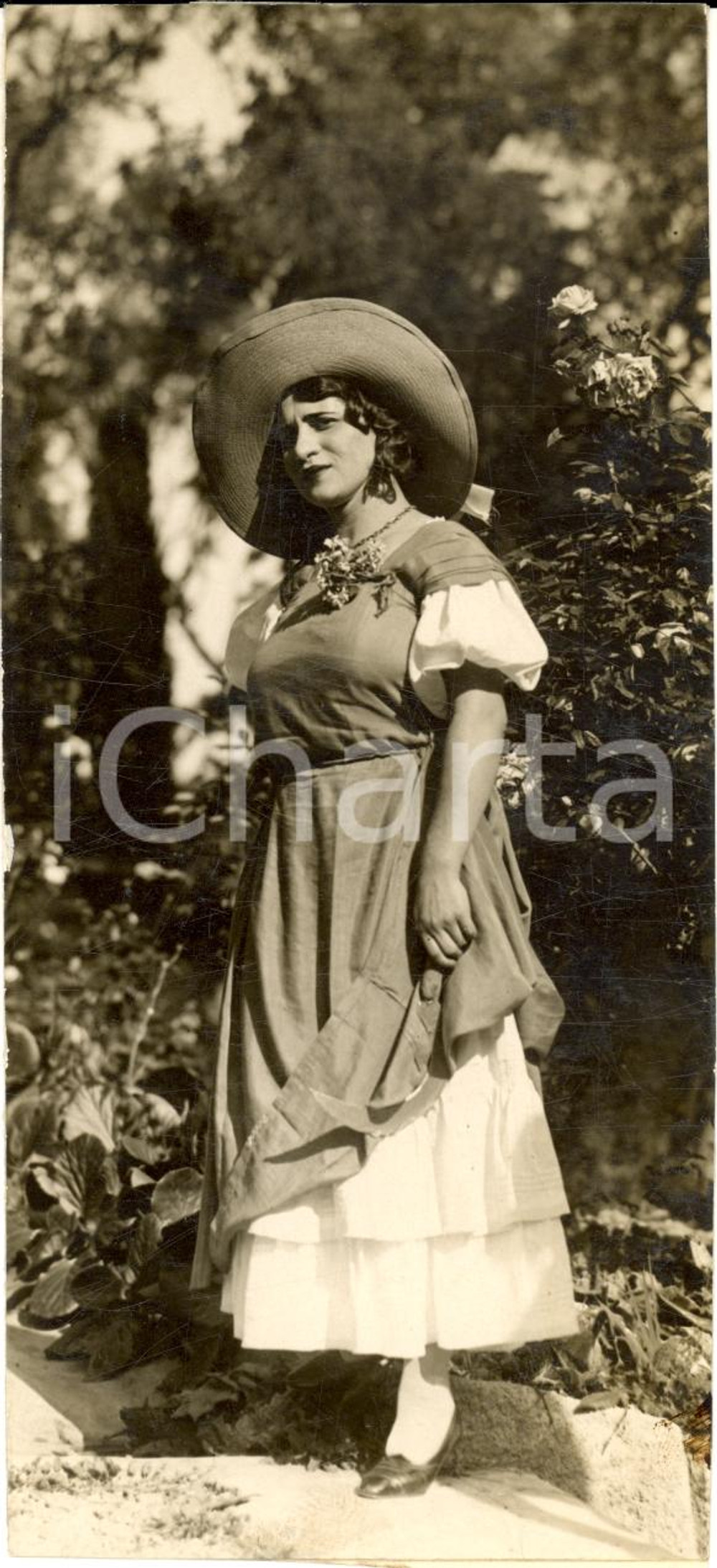 Fotografia d epoca originale 1930 SANREMO BOSCOBELLO Festa di Maggio Marchesina PIANAVIAVIVALDI mietitrice 1