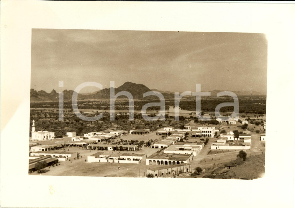 Fotografia d epoca originale 1937 AGORDAT Eritrea A.O.I. Veduta cittÃ  dopo colonizzazione italiana Foto 1