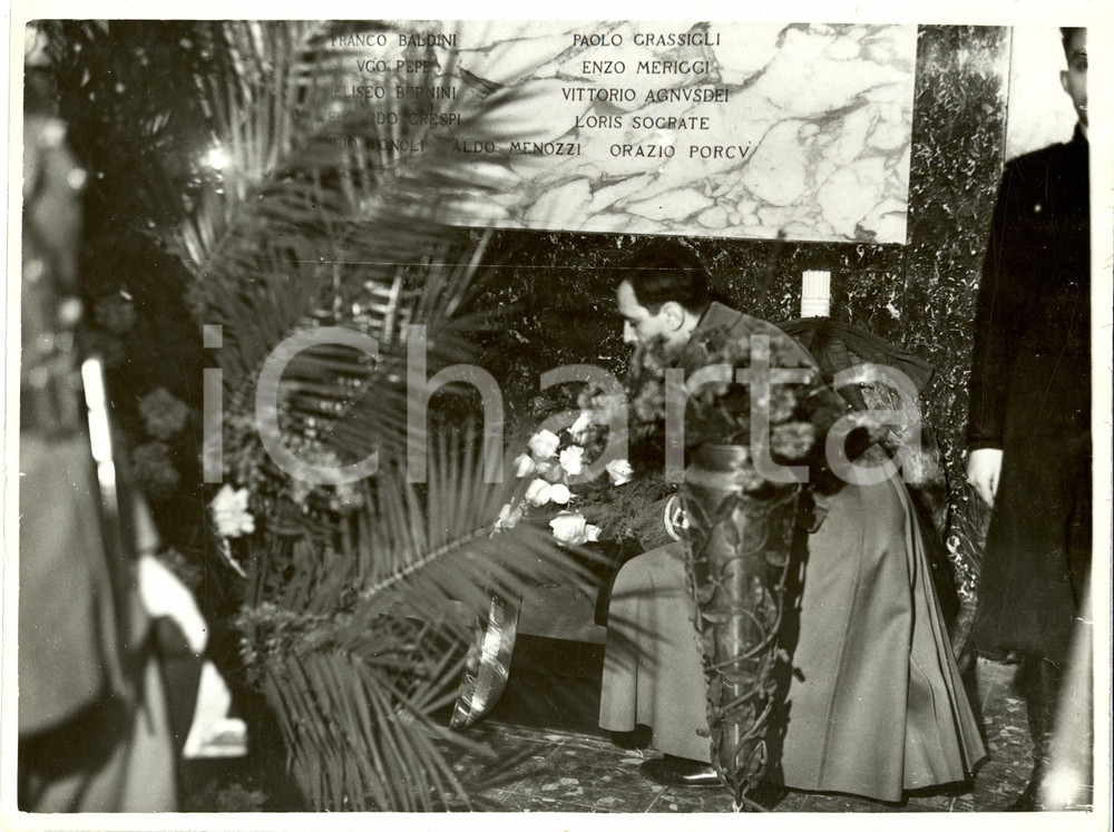 Fotografia d epoca originale 1935 ca MILANO Federazione FASCISTA Annuale Milizia Omaggio ai Caduti Foto 1
