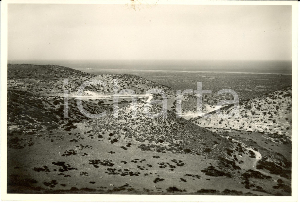 Fotografia d epoca originale 1935 ca LIBIA Veduta strada dello UADIBACUR Fotografia 17 x 11 cm 1
