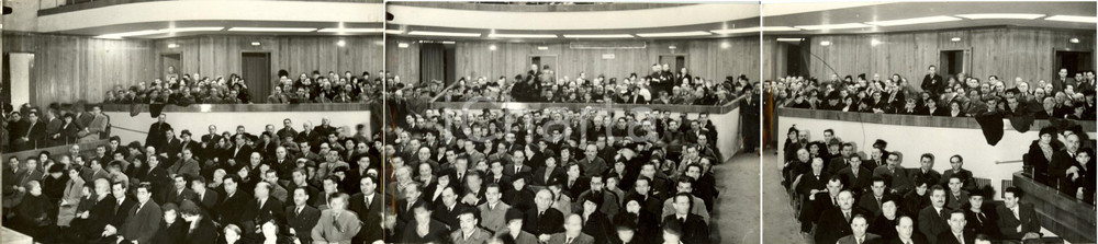 Fotografia d epoca originale 1936 MILANO Teatro TRIENNALE Pubblico del Concerto Dopolavoristico FOTO TRIPLA 1