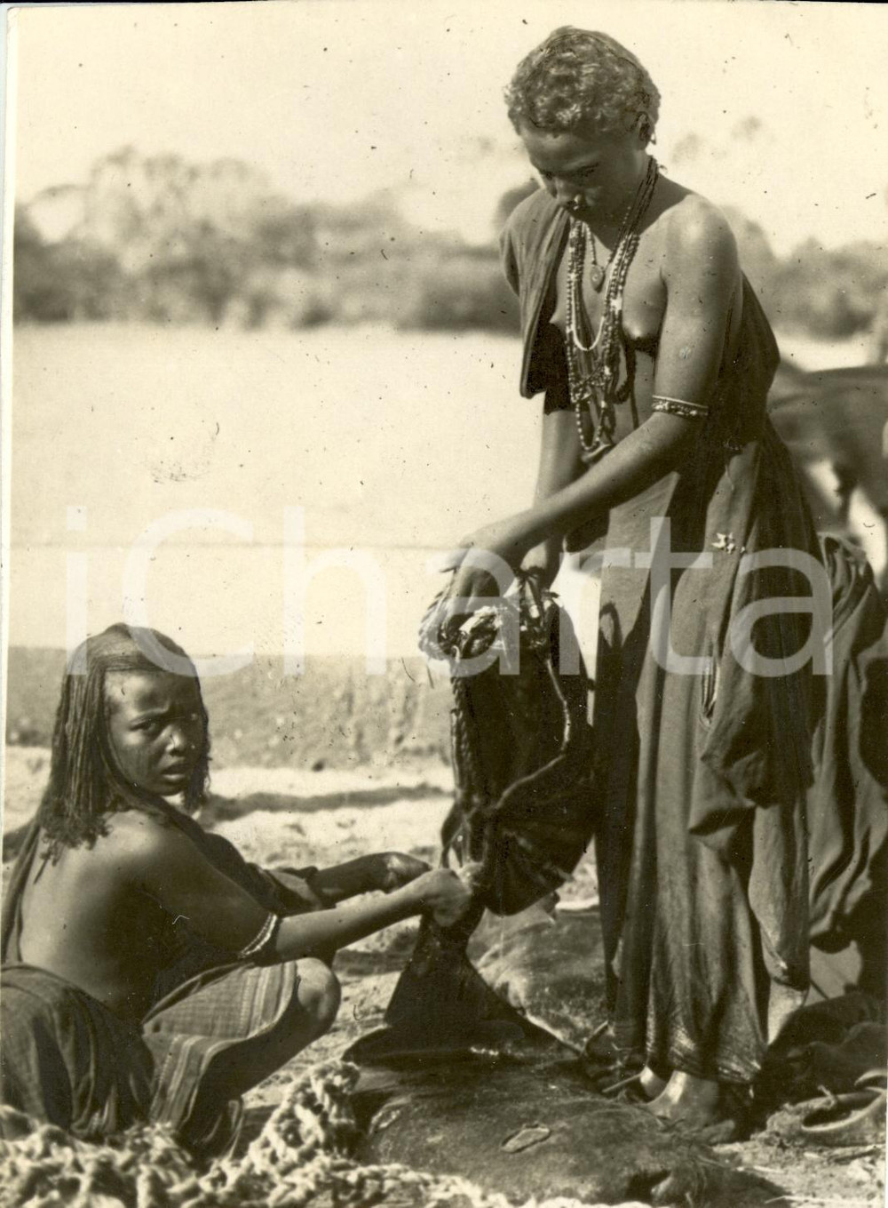 Fotografia d epoca originale 1935 ETIOPIA Ritratto di donne BILENE Fotografia 1